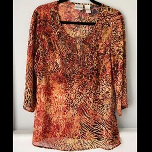 Chico's Embellished Pullover Tunic Size 0 (4/6) Small